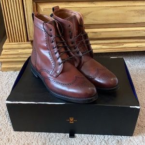 Allen Edmonds Dalton Wingtip Dress Boots Oxblood
